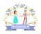 Wedding Dancing Bride, Groom Vector Illustration