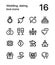 Wedding, dating, love icons for web and mobile design pack 1