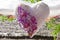 Wedding decor heart flowers background