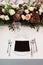 Wedding decor, interior. Festive. Banquet table. Modern wedding decorations.