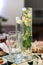 Wedding decor. rose in glass of water