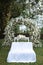 Wedding Decoration White and purple Flower, Fairytales with Nightsky stars outdoors