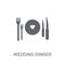 wedding Dinner icon. Trendy wedding Dinner logo concept on white