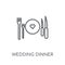 wedding Dinner linear icon. Modern outline wedding Dinner logo c