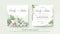 Wedding double invitation, invite card design with elegant white