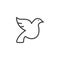 Wedding dove line icon