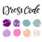 Wedding dress code color palette