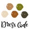 Wedding dress code color palette