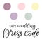 Wedding dress code color palette