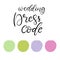 Wedding dress code color palette