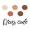 Wedding dress code color palette