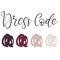 Wedding dress code color palette