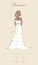 Wedding dress in mermaid style