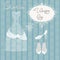 Wedding dress shoes set