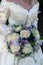 Wedding dress and wedding Bouquet