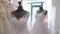 Wedding dresses are dressed on mannequins, wedding dresses shop