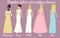 Wedding dresses of popular colors