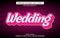 Wedding editable text effect