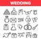 Wedding And Engaging Vector Linear Icons Set