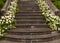 wedding exterior in the bride\\\'s house with white floral decor