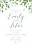 Wedding floral greenery invitation, invite, save the date card v