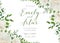 Wedding floral invite, invitation, save the date card design. White powder garden peony rose flowers, greenery leaves, eucalyptus
