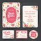 Wedding floral template collection