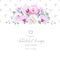 Wedding floral vector design horizontal card.