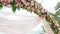 Wedding flower arch decoration. Wedding arch decorated with flowers