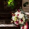 Wedding flower arrangement, beautiful light