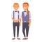 Wedding gay couples vector characters