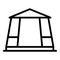 Wedding gazebo icon, outline style