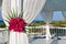 Wedding gazebo at the tropical beach