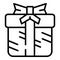 Wedding gift box icon outline vector. Manager service
