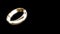 Wedding gold ring on black able to loop seamless