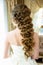 Wedding hairstyle on long hair