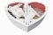 Wedding heart with white pigeons isolated