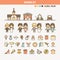 Wedding infographic elements for kid