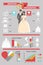 Wedding infographic set. Retro cartoon bride and