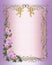 Wedding invitation Border orchids ivy