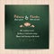 Wedding invitation card with flower Templates vintage style