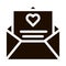 Wedding Invitation Card glyph icon