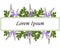 Wedding invitation card, greeting card vector floral greenery de