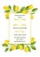 Wedding Invitation Card with Lemon Brunches