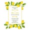 Wedding Invitation Card with Lemon Brunches