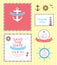 Wedding invitation card nautical style