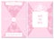 Wedding invitation card with pink almond