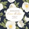 Wedding invitation card template anemone hellebore
