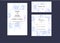 Wedding invitation cards set with elegant anemones