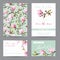 Wedding Invitation. Congratulation Card Set